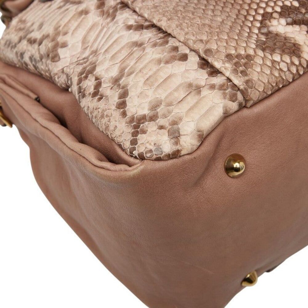 Chloe Python Leather Handbag - Picture 5 of 10